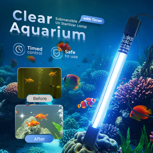 💧 Submersible UV Sterilizer Lamp Eliminates Green Water & Keeps Aquarium Crystal Clear
