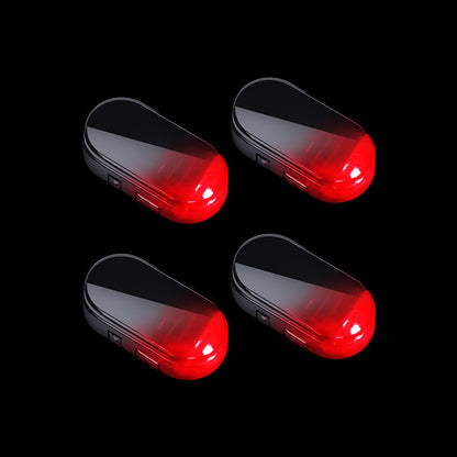🔥50% OFF Solar LED Simulated Car Anti-Theft Warning Lights, Solar Powered Dummy Alarm Strobe Lamp with USB Backup Waterproof Vehicle Security Light 2 Pack