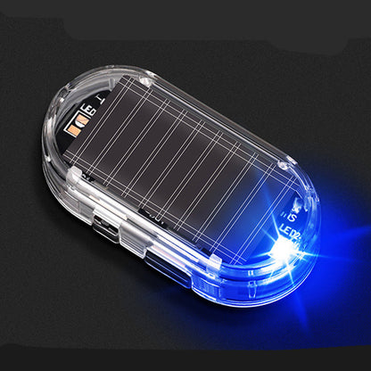 🔥50% OFF Solar LED Simulated Car Anti-Theft Warning Lights, Solar Powered Dummy Alarm Strobe Lamp with USB Backup Waterproof Vehicle Security Light 2 Pack