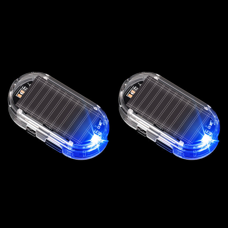 🔥50% OFF Solar LED Simulated Car Anti-Theft Warning Lights, Solar Powered Dummy Alarm Strobe Lamp with USB Backup Waterproof Vehicle Security Light 2 Pack
