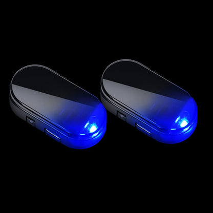 🔥50% OFF Solar LED Simulated Car Anti-Theft Warning Lights, Solar Powered Dummy Alarm Strobe Lamp with USB Backup Waterproof Vehicle Security Light 2 Pack