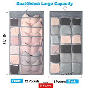 🔥Hot Sale🔥 Double-Sided Hanging Storage Bag | 36 Grids Dustproof Lingerie Organizer