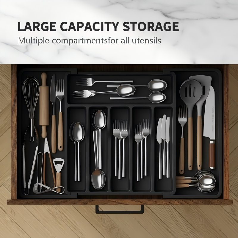⚡ Flash Sale Live Now 🎁Extendable Kitchen Cutlery Storage Organizer