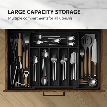 ⚡ Flash Sale Live Now 🎁Extendable Kitchen Cutlery Storage Organizer