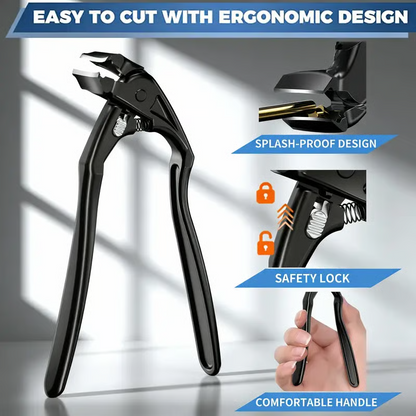 ✂️ Say Goodbye to Thick Toenail Struggles with Large Opening Stainless Steel Clippers & Splash Guard
