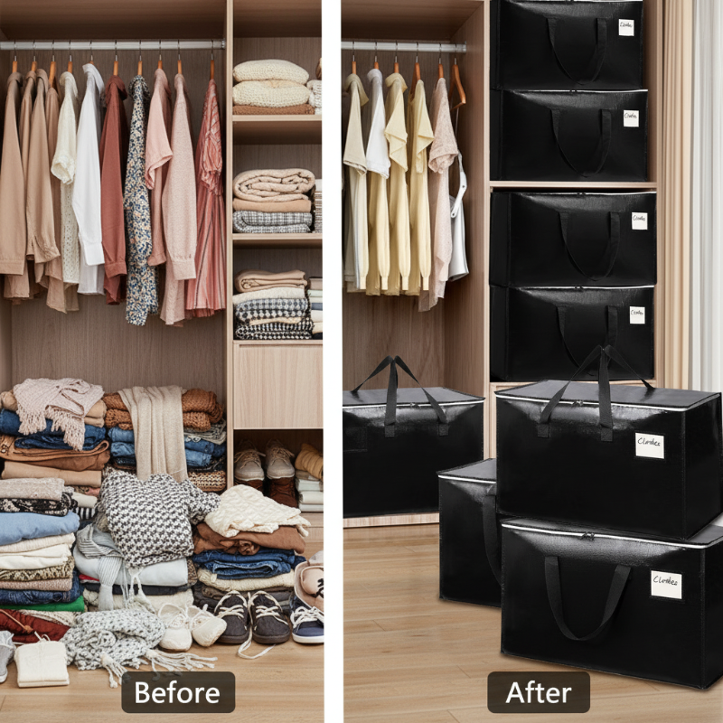 🔥Buy one get one free🔥Pocket-Size Foldable Moving Bags – Huge Space For All Your Clothes & Books