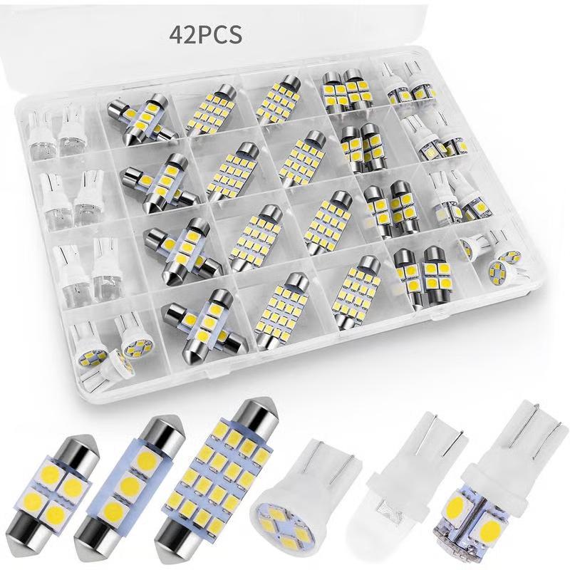 🔥 42-Piece Car Interior Lighting Set – Super Bright White for Dome, Reading & Cabin Lights 🚗✨