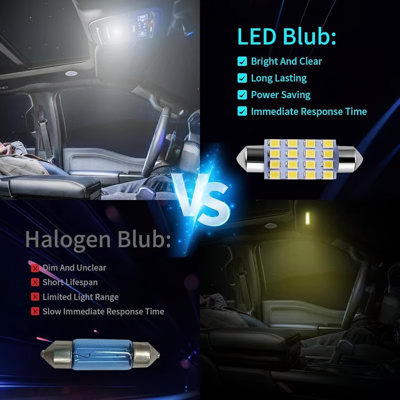 🔥 42-Piece Car Interior Lighting Set – Super Bright White for Dome, Reading & Cabin Lights 🚗✨