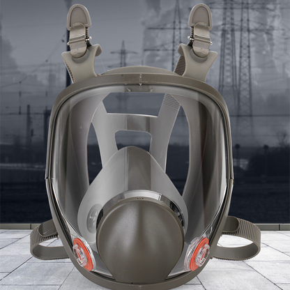 🔥Large View Full Face Gas Mask – Protect Against Paint Fumes, Pesticides & Industrial Toxic Dust