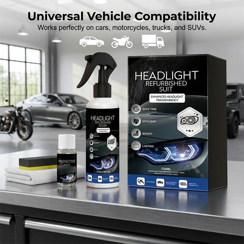 🚗🔥 BUY 1 GET 1 FREE🔥Car Headlight Restoration Kit, Remove Yellowing & Haze, Restore Clear Shiny Headlights✨