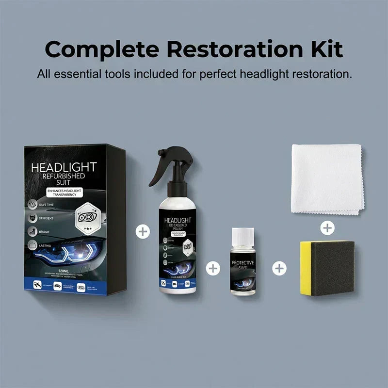 🚗🔥 BUY 1 GET 1 FREE🔥Car Headlight Restoration Kit, Remove Yellowing & Haze, Restore Clear Shiny Headlights✨