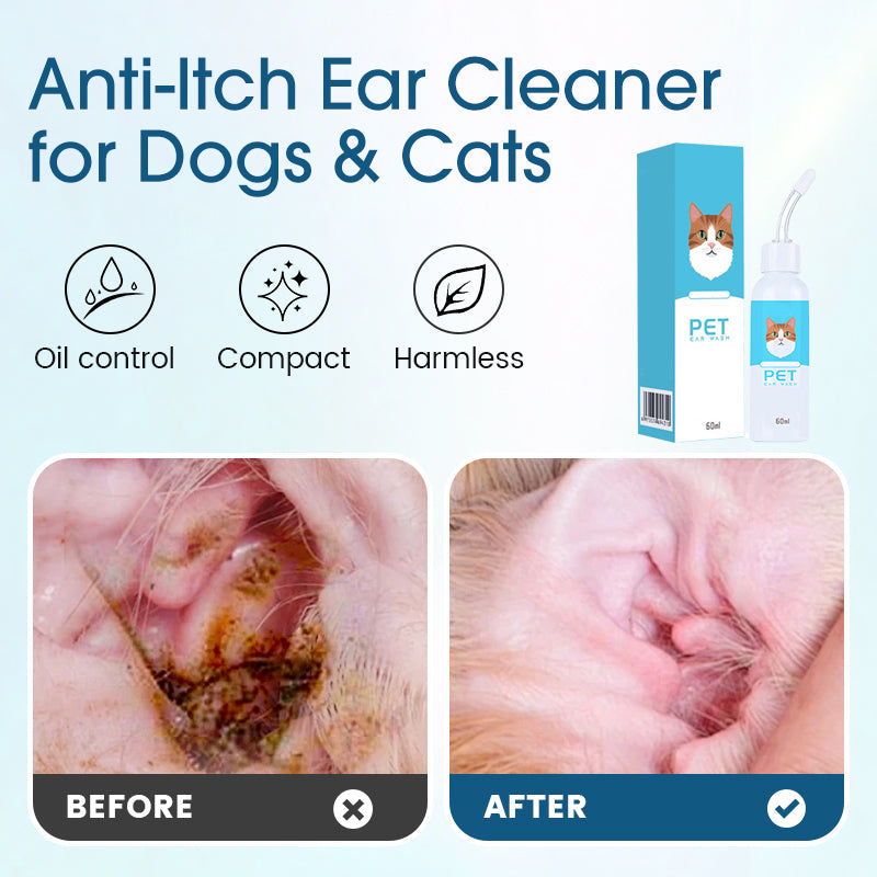 🐶 Gentle Pet Ear Cleaner for Dogs & Cats – Helps Keep Ears Clean & Fresh