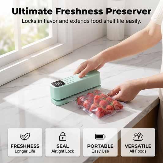 ✨Mini Cordless Vacuum Sealer Machine – Keep Food Fresh Longer with One-Touch Air Sealing 🥩✨