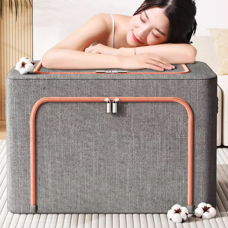 📦 50% OFF NOW! 🧺 Large Capacity Clothing Storage Box – Foldable & breathable fabric – Keeps clothes dust-free, perfect for closet or travel – sturdy handles, easy to carry 🏠