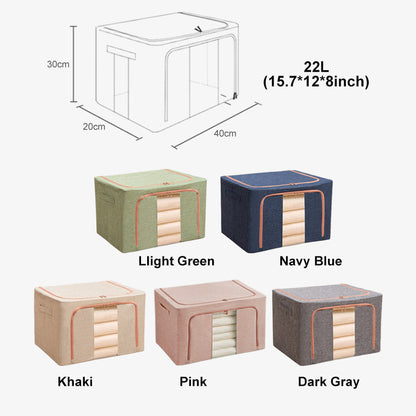 📦 50% OFF NOW! 🧺 Large Capacity Clothing Storage Box – Foldable & breathable fabric – Keeps clothes dust-free, perfect for closet or travel – sturdy handles, easy to carry 🏠