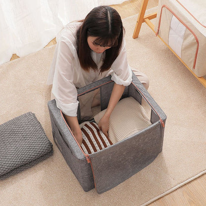 📦 50% OFF NOW! 🧺 Large Capacity Clothing Storage Box – Foldable & breathable fabric – Keeps clothes dust-free, perfect for closet or travel – sturdy handles, easy to carry 🏠