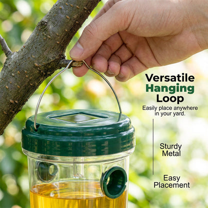 🐝 Solar Powered Hanging Wasp Trap – Safe, Chemical-Free Protection Day & Night