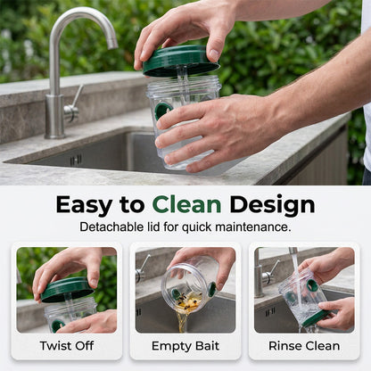 🐝 Solar Powered Hanging Wasp Trap – Safe, Chemical-Free Protection Day & Night