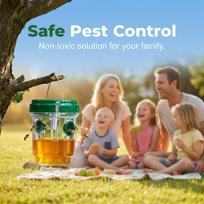 🐝 Solar Powered Hanging Wasp Trap – Safe, Chemical-Free Protection Day & Night
