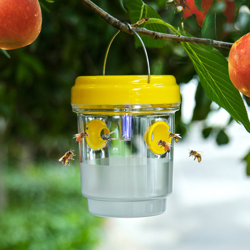 🐝 Solar Powered Hanging Wasp Trap – Safe, Chemical-Free Protection Day & Night