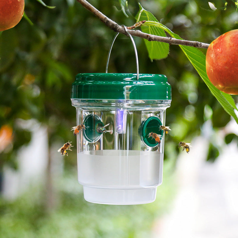 🐝 Solar Powered Hanging Wasp Trap – Safe, Chemical-Free Protection Day & Night
