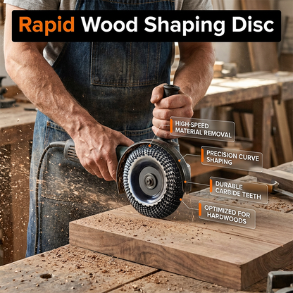 🔥3PCS Carbide Wood Carving Disc | Angle Grinder Wood Shaping & Polishing Wheel