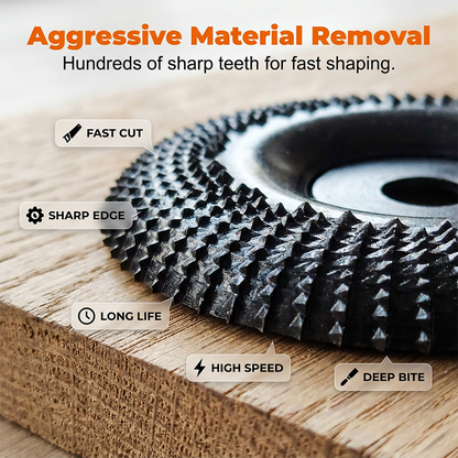 🔥3PCS Carbide Wood Carving Disc | Angle Grinder Wood Shaping & Polishing Wheel