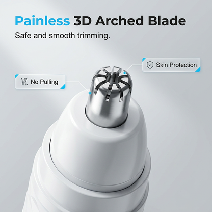 Rechargeable Nose Hair Trimmer with Diamond Sharp Blade, Waterproof Painless Electric Nose Ear Hair Clipper for Men