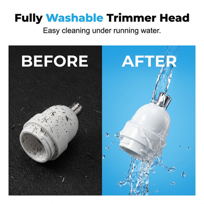 Rechargeable Nose Hair Trimmer with Diamond Sharp Blade, Waterproof Painless Electric Nose Ear Hair Clipper for Men