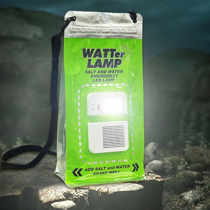 🔦Saltwater Powered LED Emergency Lamp – No Batteries, No Charging Required