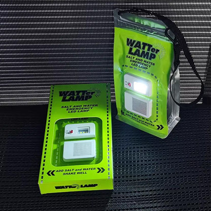 🔦Saltwater Powered LED Emergency Lamp – No Batteries, No Charging Required