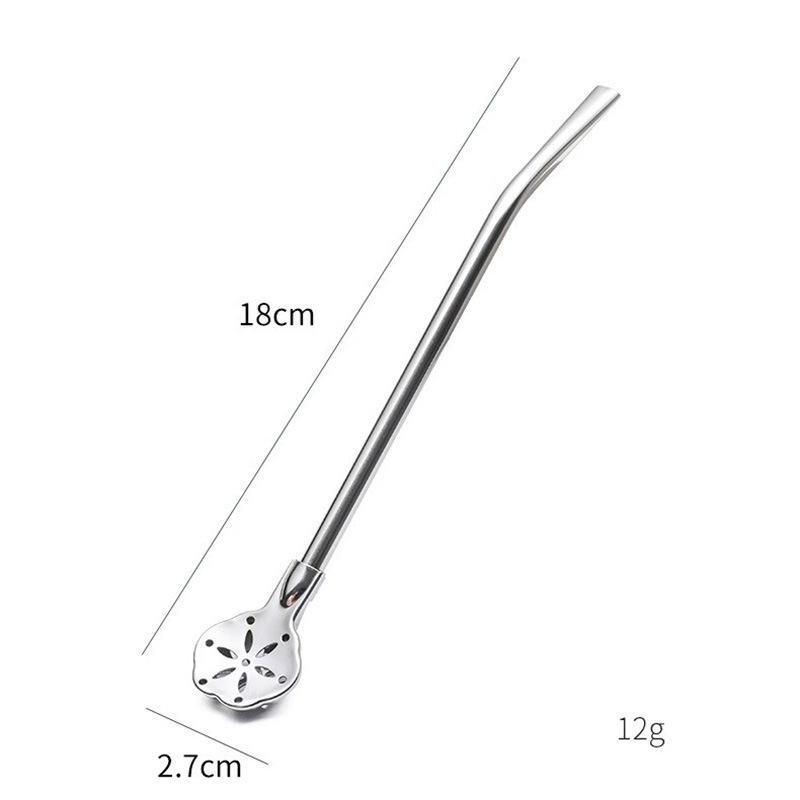 🥤 Buy 1 Get 1 Free ⏰ 304 Stainless Steel 2-in-1 Straw-Spoon – Easy to Clean & Reusable 🥄