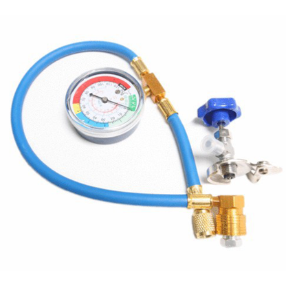 🔧 Save 50% now! ❄️ R134a A/C Refrigerant Charging Hose with Pressure Gauge — Leak-proof design, clear readings; compatible with cars, trucks, and home air conditioners.
