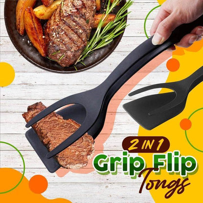 🍳 50% OFF NOW!🥩 2-in-1 Spatula Clip – Heat-Resistant Silicone & Non-Slip Handle