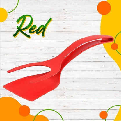 🍳 50% OFF NOW!🥩 2-in-1 Spatula Clip – Heat-Resistant Silicone & Non-Slip Handle