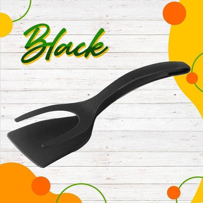 🍳 50% OFF NOW!🥩 2-in-1 Spatula Clip – Heat-Resistant Silicone & Non-Slip Handle