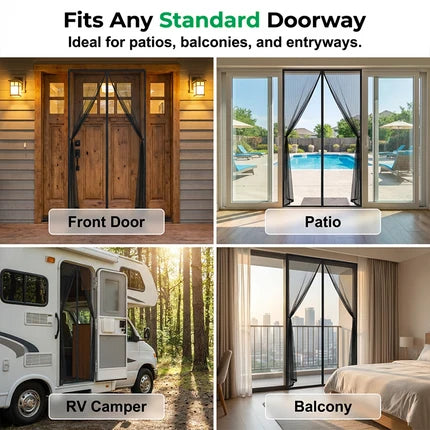 🪰 Easy Install Anti-Mosquito Door Curtain with Magnetic Closure Keeps Insects Out and Fresh Air In Effortlessly