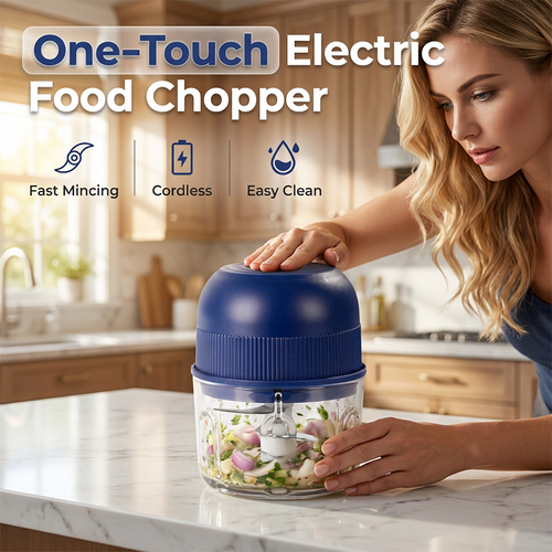 🧑‍🍳 Versatile Electric Mini Chopper for Quick Food Prep — Grind, Mince & Puree Ingredients in Seconds