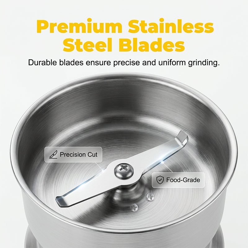 🔥Factory direct sales, monthly sales exceeding 100,000 units, limited-time 50% off🔥 Stainless steel multi-functional portable electric grinder