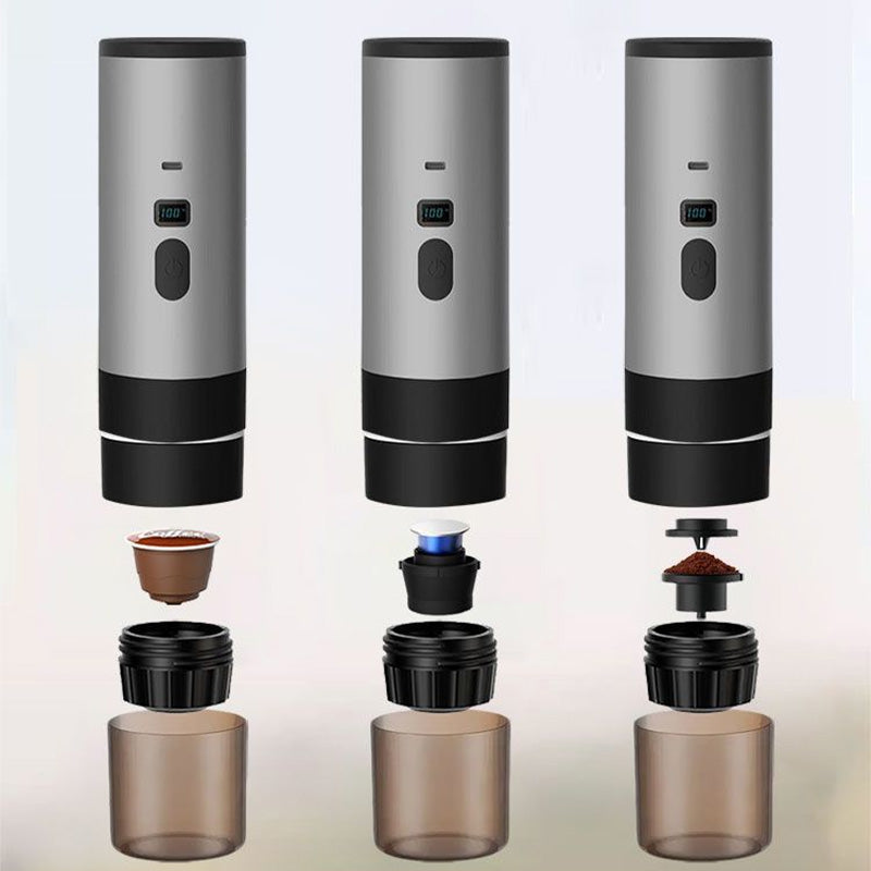 ✨ 2-in-1 Capsule & Ground Coffee Mini Machine For Road Trip & Outdoor Adventure
