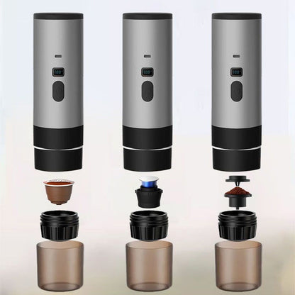 ✨ 2-in-1 Capsule & Ground Coffee Mini Machine For Road Trip & Outdoor Adventure