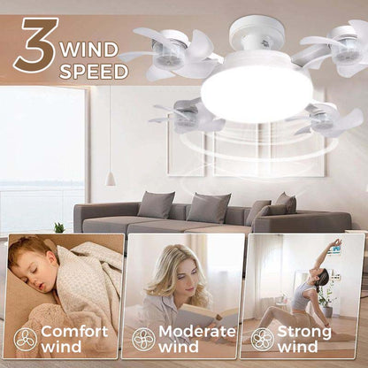 ❄️2-in-1 Ceiling Fan Light With Remote Quiet LED Fan Lamp Energy Saving Home Bedroom Cooling Lighting