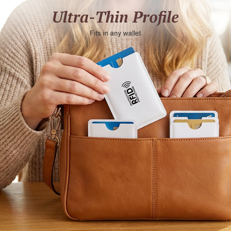 🛡️RFID Blocking Card Sleeves Protect Credit Cards From Wireless Theft And Skimming