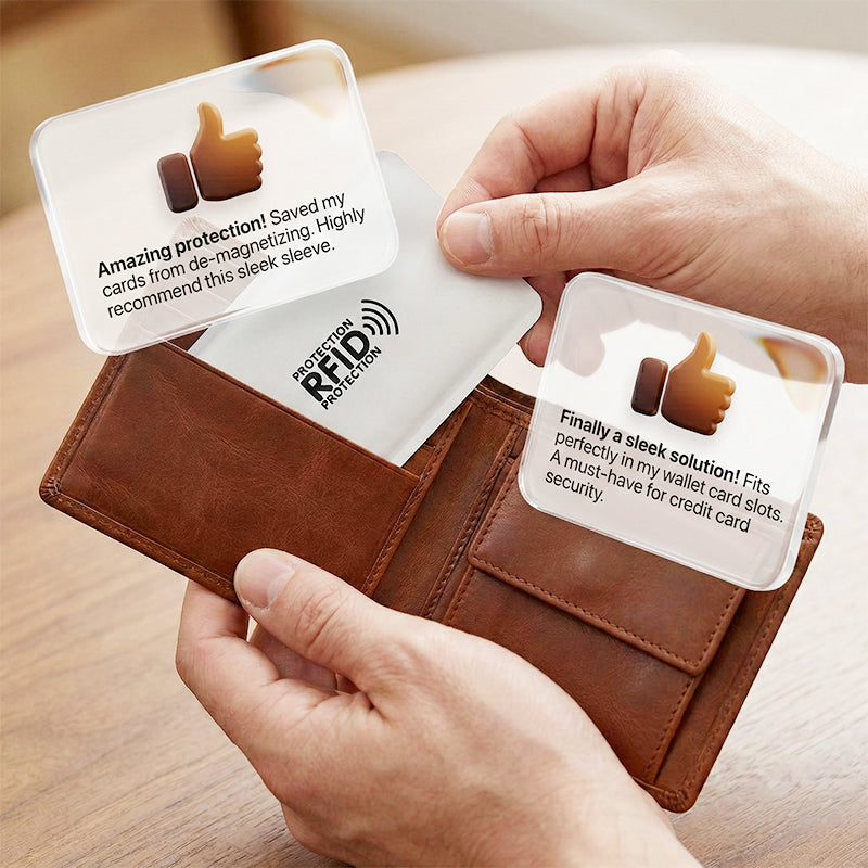 🛡️RFID Blocking Card Sleeves Protect Credit Cards From Wireless Theft And Skimming