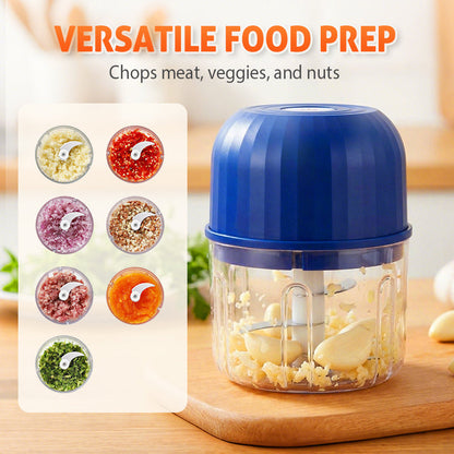 🧑‍🍳 Versatile Electric Mini Chopper for Quick Food Prep — Grind, Mince & Puree Ingredients in Seconds