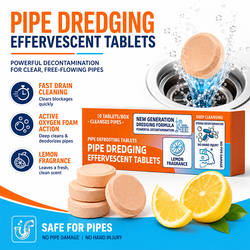 🚿 Fast-acting drain cleaning effervescent tablets– Instantly removes stubborn blockages and odors.