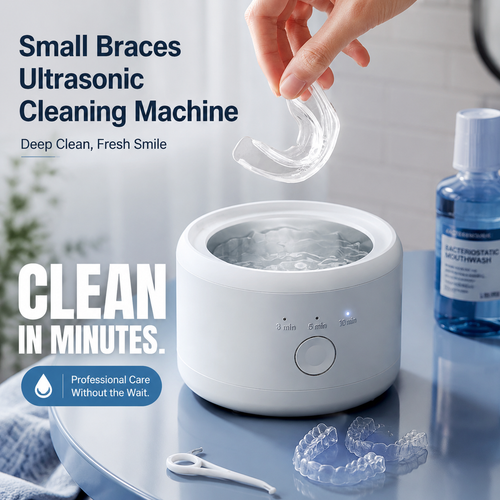 🦷 5-Min Ultrasonic UVC Denture Cleaner | Elderly One-Click Auto Sterilizer