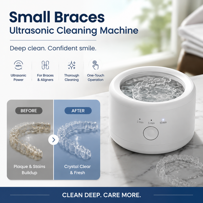 🦷 5-Min Ultrasonic UVC Denture Cleaner | Elderly One-Click Auto Sterilizer