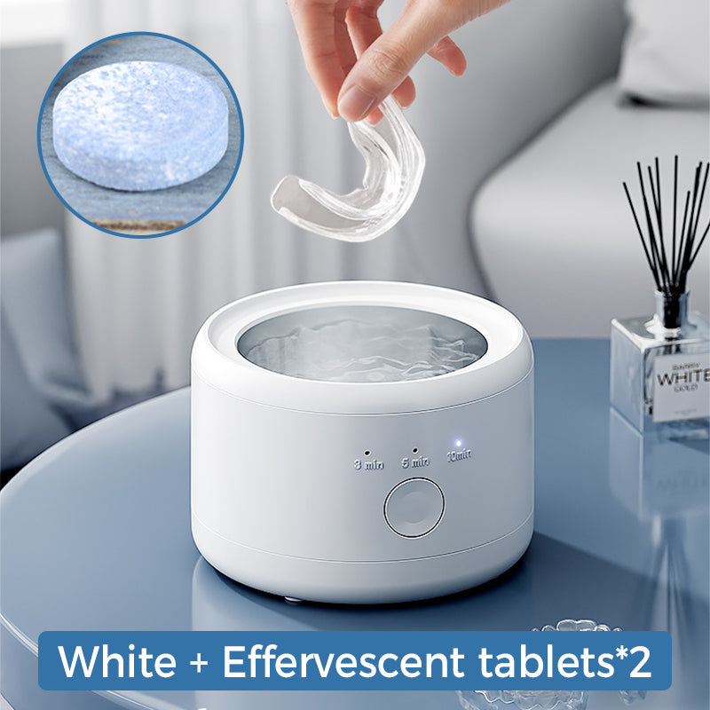 🦷 5-Min Ultrasonic UVC Denture Cleaner | Elderly One-Click Auto Sterilizer