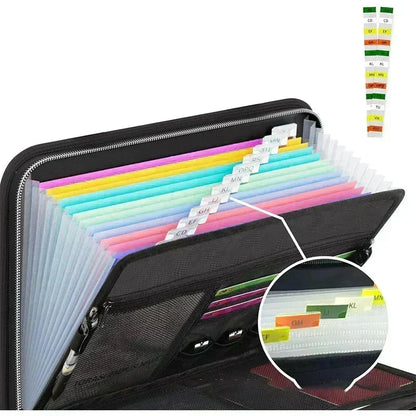 🔥 Fire-resistant accordion document folder with handle – fireproof, 12+ compartments & compact design 🧾